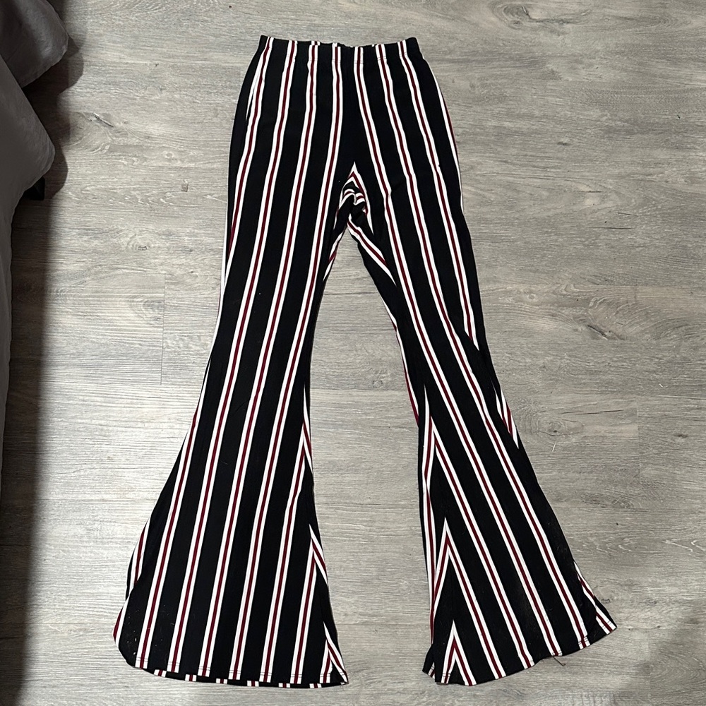 Elegant Striped Flare Pants
